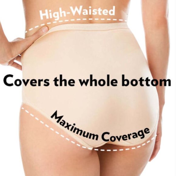 Comfort Choice Womens 10 Pack Rose Hearts Cotton Full-Cut Brief Plus Size 16 9x - Picture 2 of 4